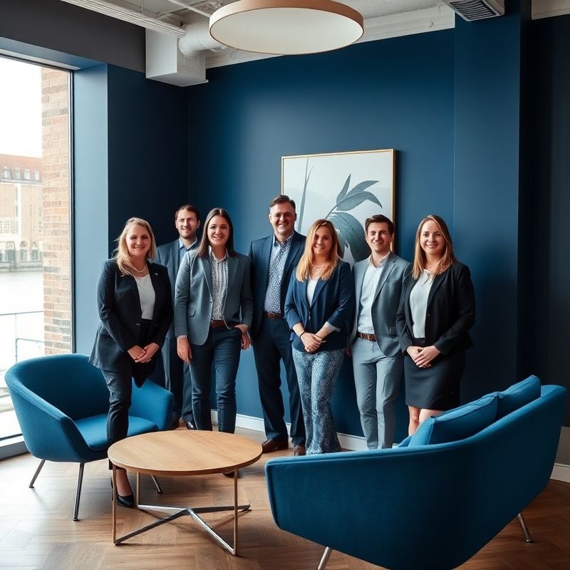 Groepsportret van het team van Goed Groep in een modern Eindhovens kantoor
